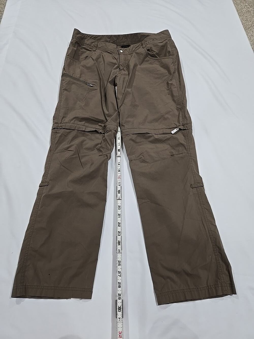 CQR Women's Zip Off Pants 12r Brown
